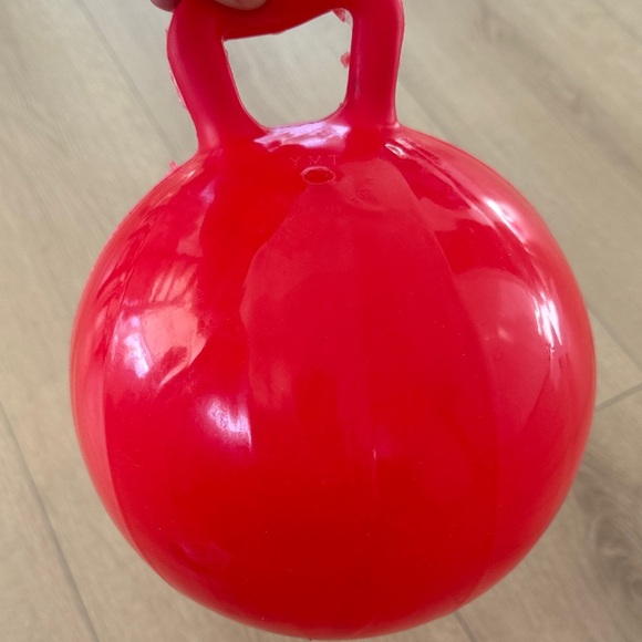 24CM Red Bouncing Ball with Handle Set of 5 - Picture 4 of 5